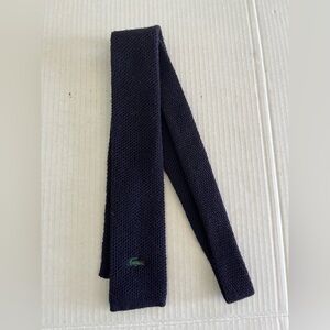 Lacoste Wool Knit Navy Blue Tie